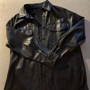 Black Faux Leather Jacket